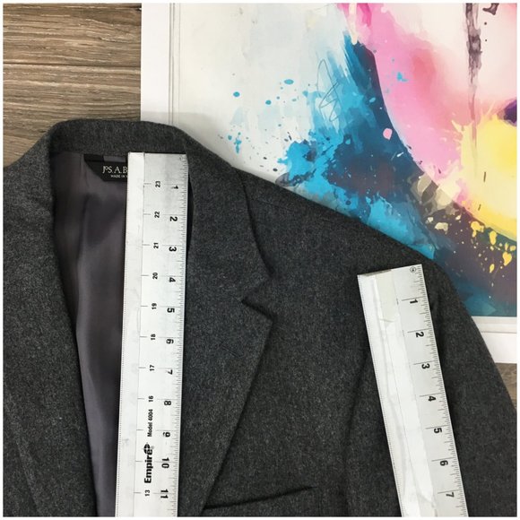 New‎ Jos A Bank Mens Blazer Sport Coat Two Button Casual Jacket 44L Wool Suits - Picture 12 of 13